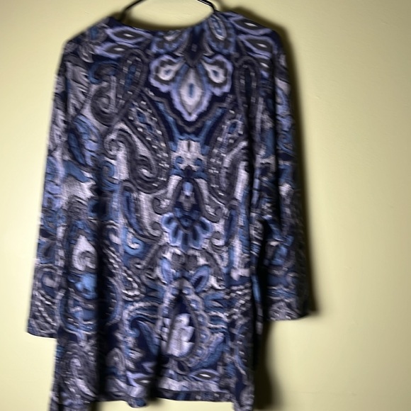Alfred dunnrer mob wife,granny core womens Blue Paisley Top , - Picture 6 of 8